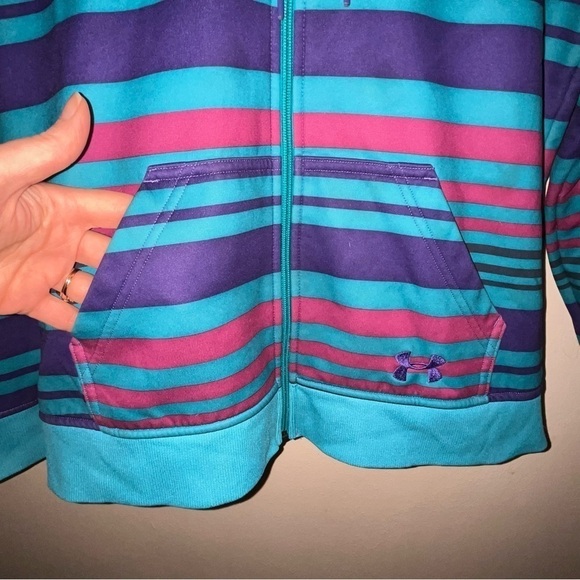 Under Armour Hoodie Sweatshirt Full Zip Up Women’s Size Small - Picture 6 of 12